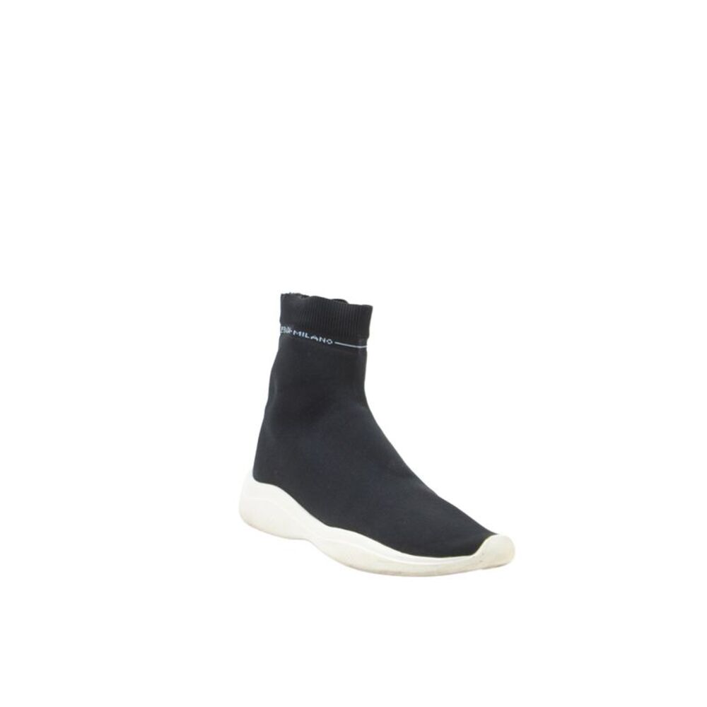 Prada Womens Knit High-Top Sock Casual Sneaker Black Size 9